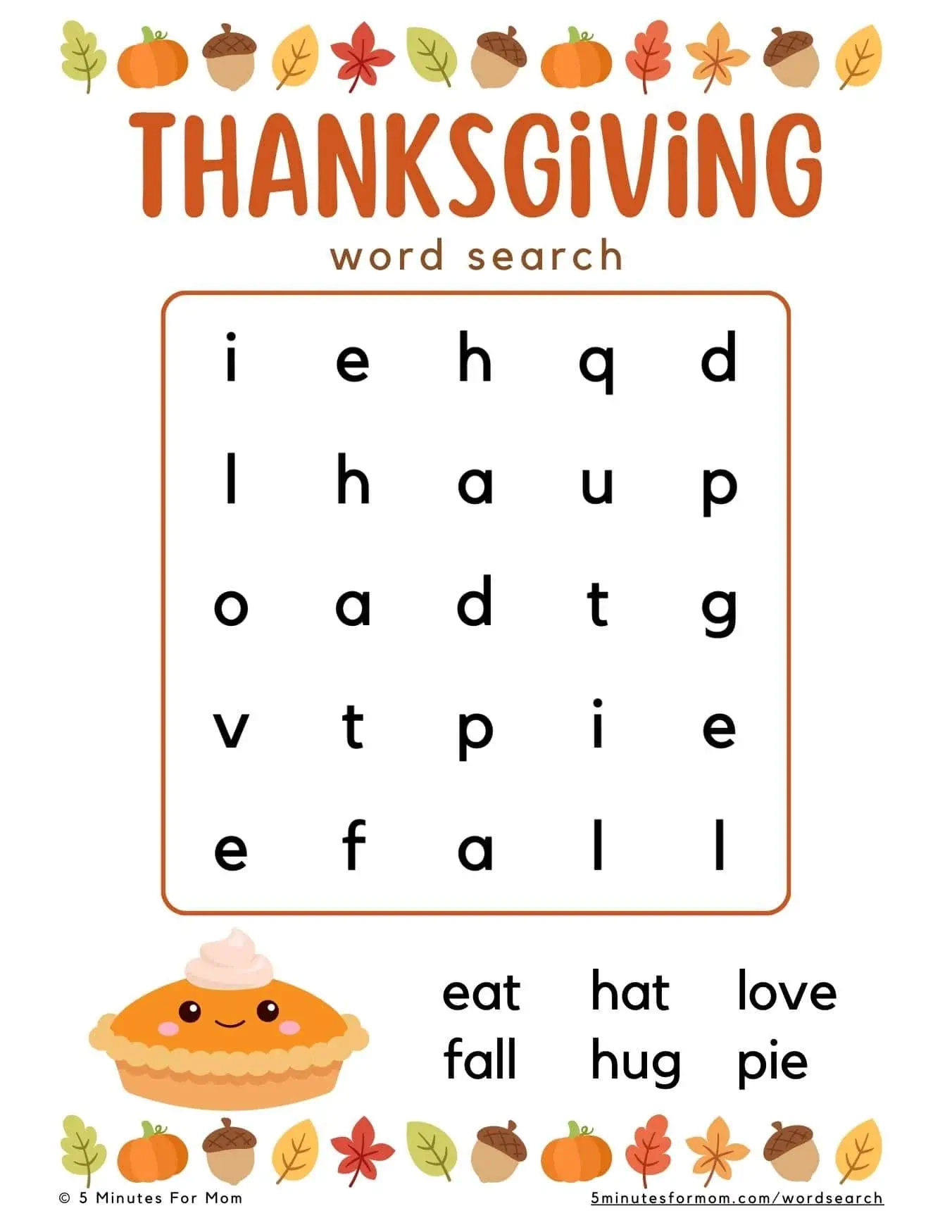 Free Printable Thanksgiving Word Search For Kids Free Printable Thanksgiving Word Search For Kids