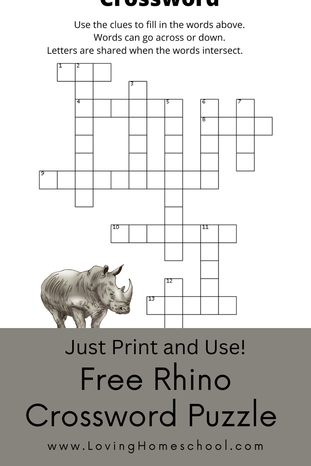 Free Printable Crossword Puzzle For Word