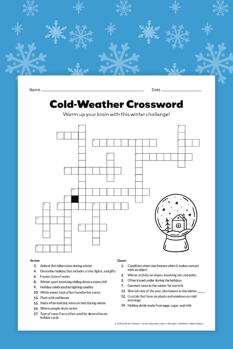Free Crossword Puzzles Printable For Middle School Free Crossword Puzzles Printable For Middle School