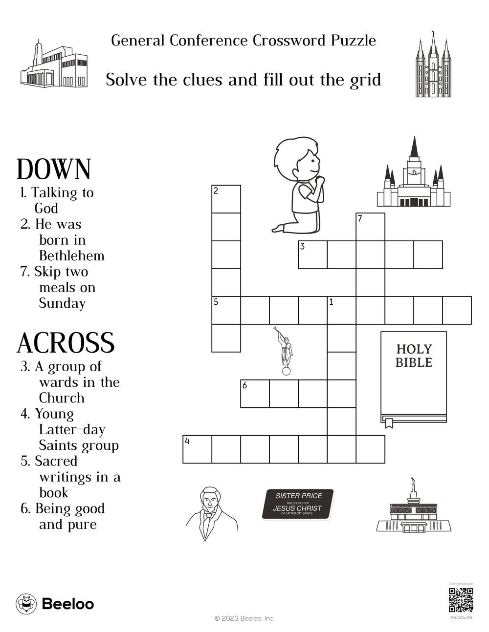 General Conference Crossword Puzzle Beeloo Printable Crafts And Activities For Kids General Conference Crossword Puzzle Beeloo Printable Crafts And Activities For Kids