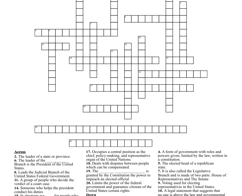 General Knowledge Crossword Puzzle WordMint