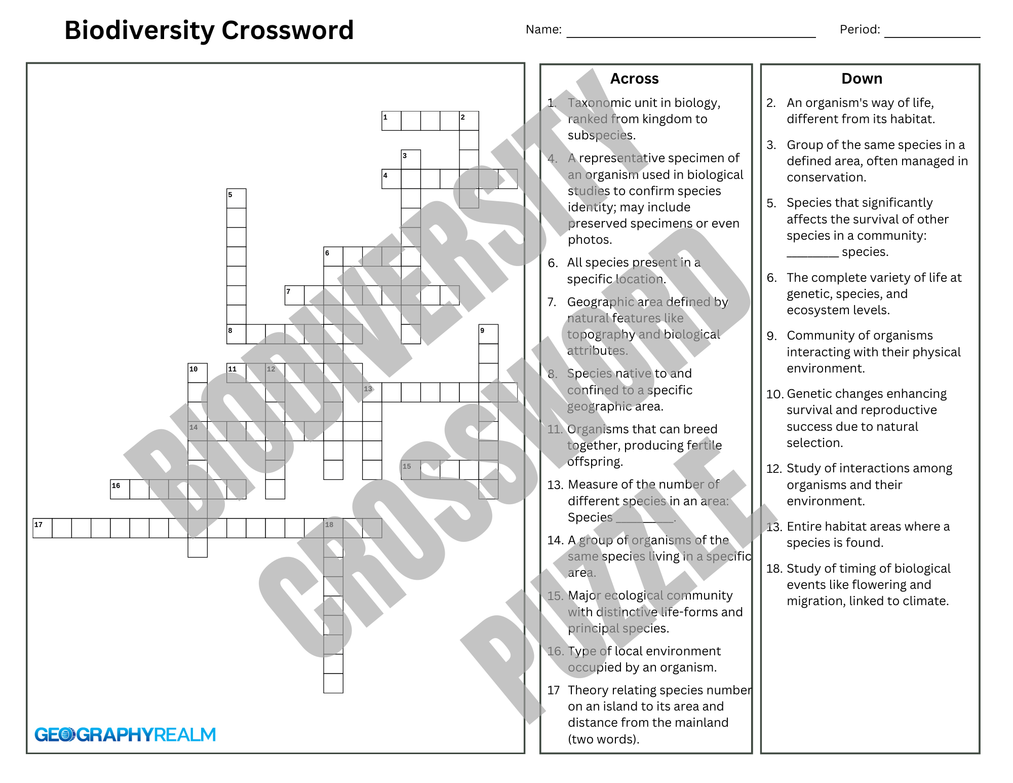 Geography Printables Geography Realm