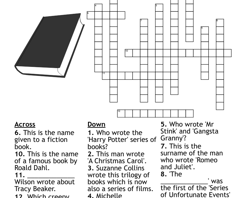 Grade 6 Crossword Puzzle WordMint