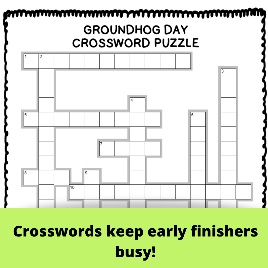 Groundhog Day Crossword Puzzles Printable Groundhog Day Crossword Puzzles Printable