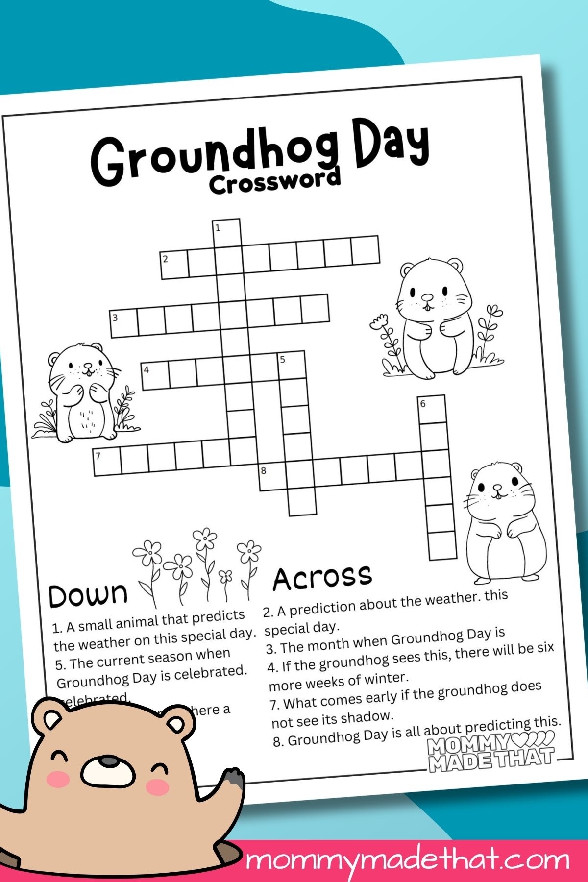 Groundhog Day Crossword Puzzle Groundhog Day Crossword Puzzle