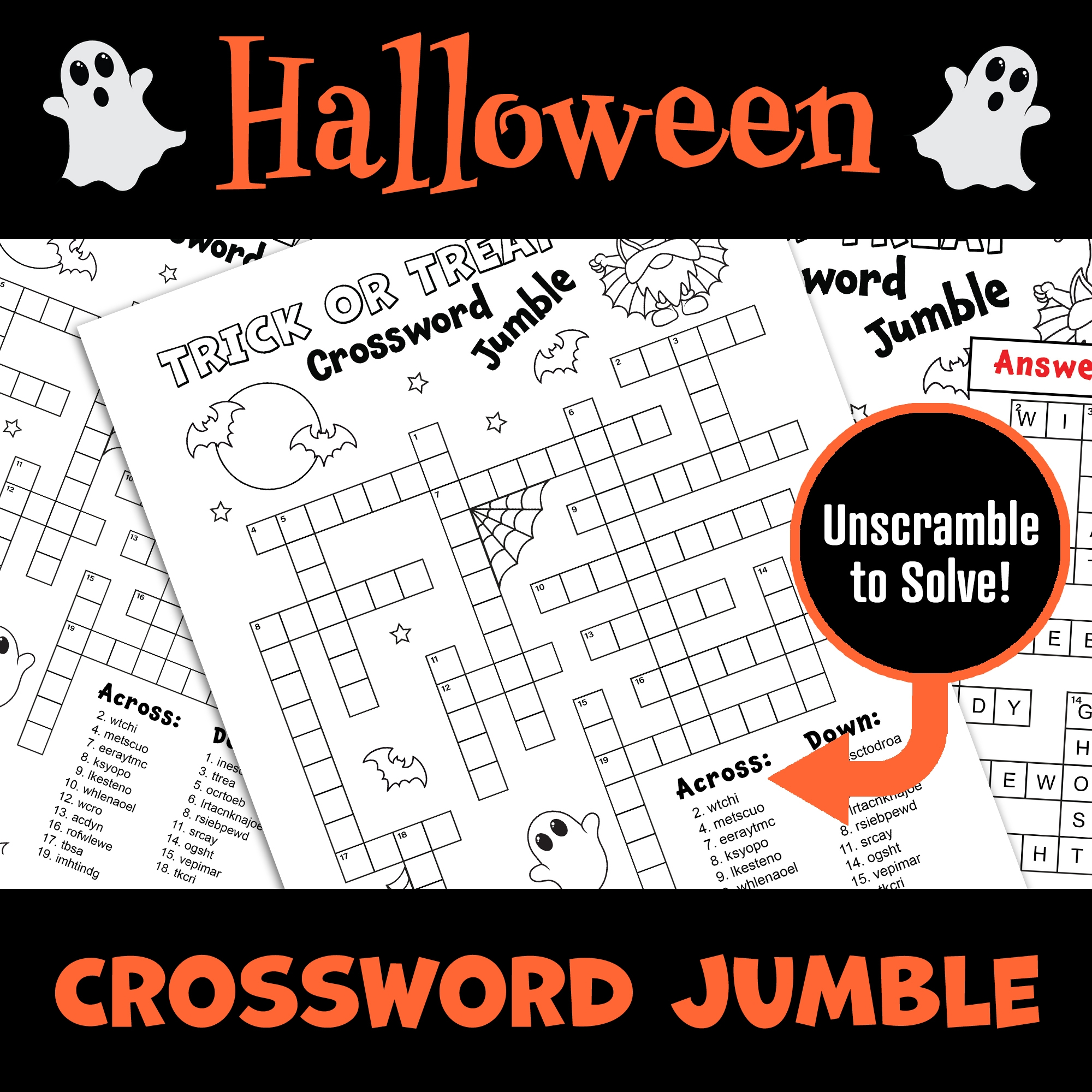 Halloween Crossword Jumble Puzzle Autumn Word Scramble Unscramble Word Game Activity Made By Teachers Halloween Crossword Jumble Puzzle Autumn Word Scramble Unscramble Word Game Activity Made By Teachers