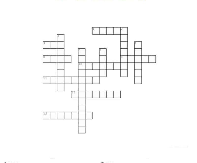 Halloween Crossword Printable With Or Without Word Bank Worksheets Library
