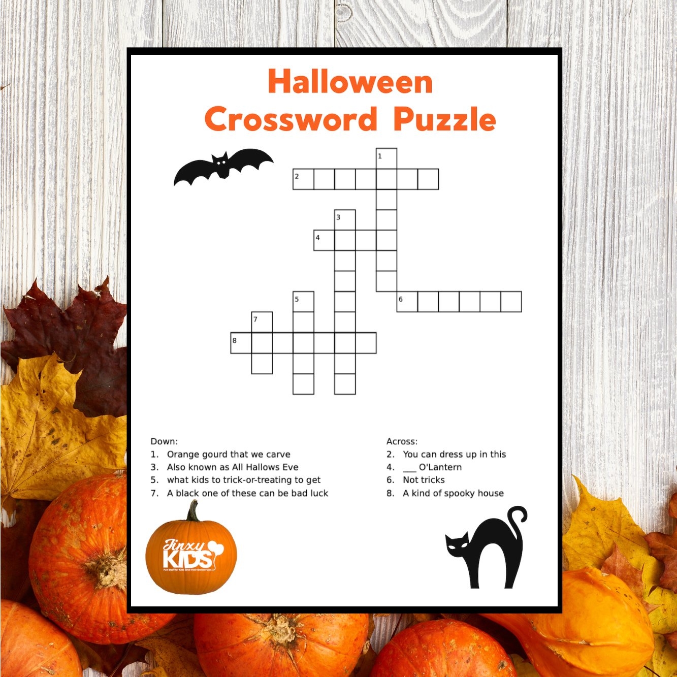 Halloween Crossword Puzzle For Kids Free Printable Jinxy Kids Halloween Crossword Puzzle For Kids Free Printable Jinxy Kids