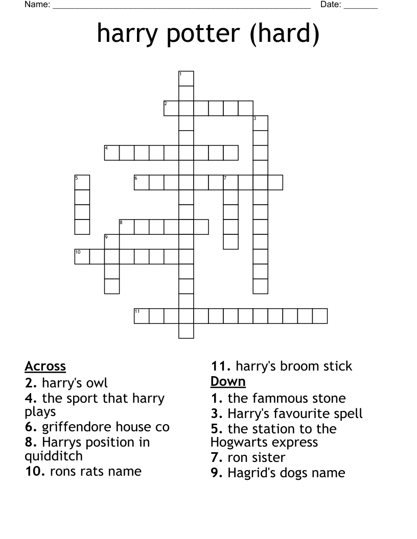 Challenging Printable Crossword Puzzles