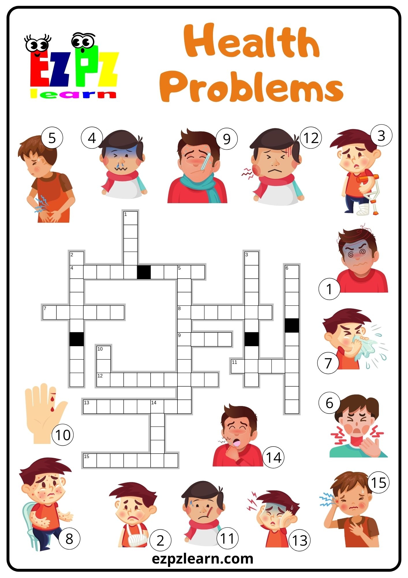 Health Problems Crossword Ezpzlearn Health Problems Crossword Ezpzlearn