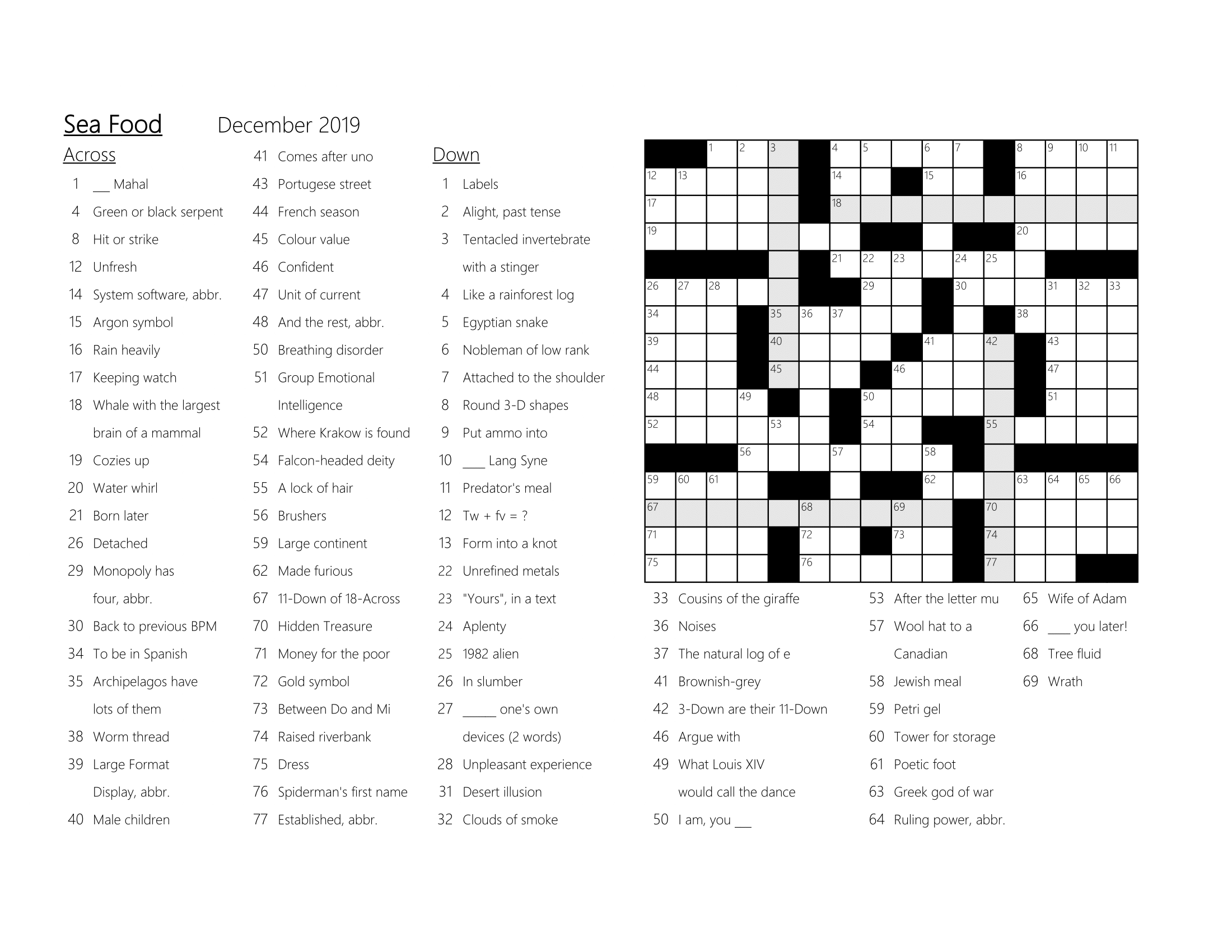 Free Printable Crossword Puzzles For Newspapers Free Printable Crossword Puzzles For Newspapers