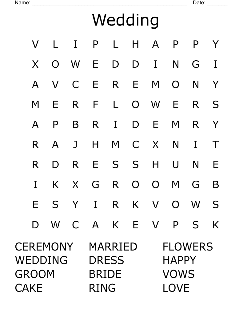 Hindu Marriage Word Search WordMint Hindu Marriage Word Search WordMint