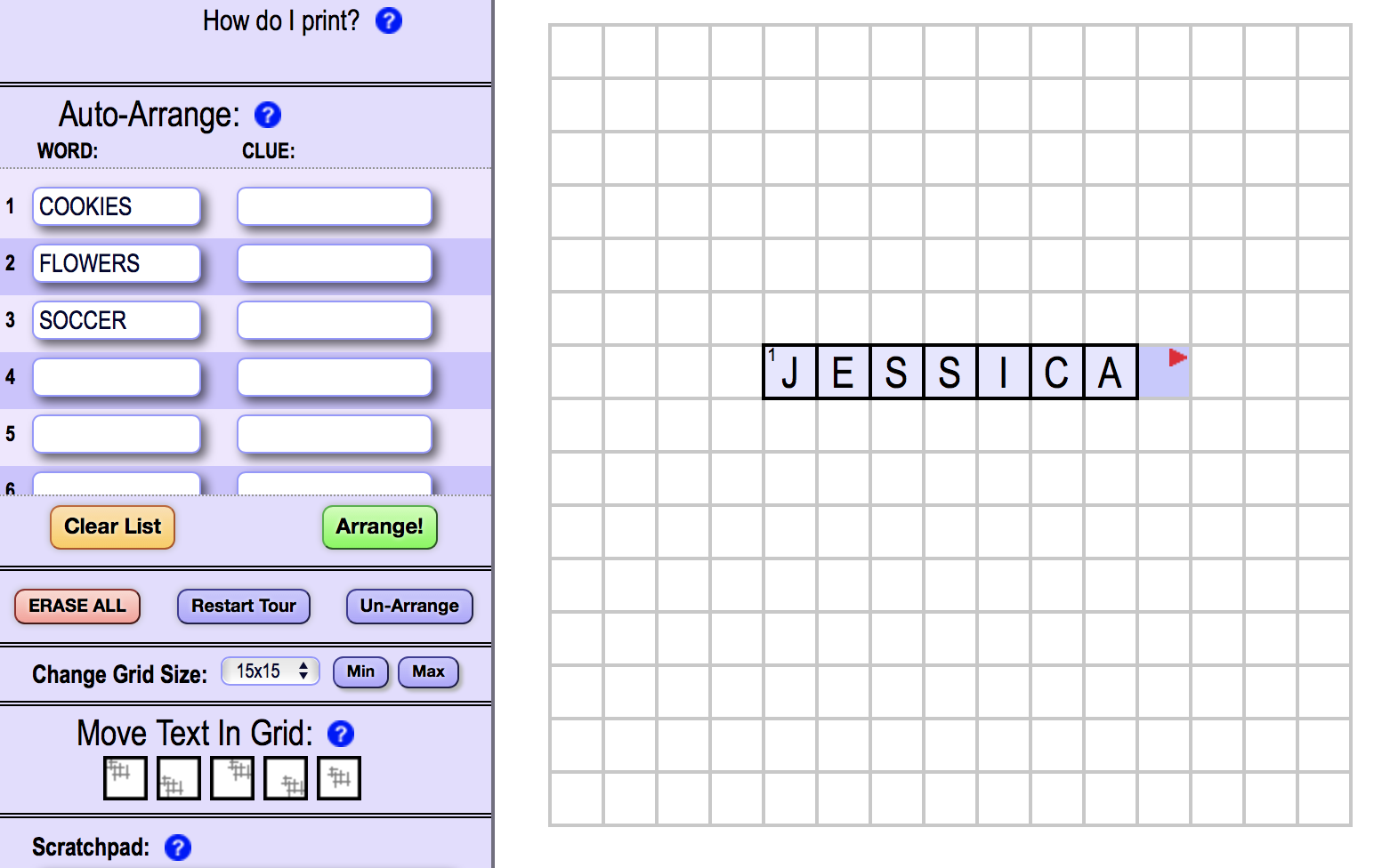 How To Use My Crossword Maker To Make Your Family Name Crossword Art