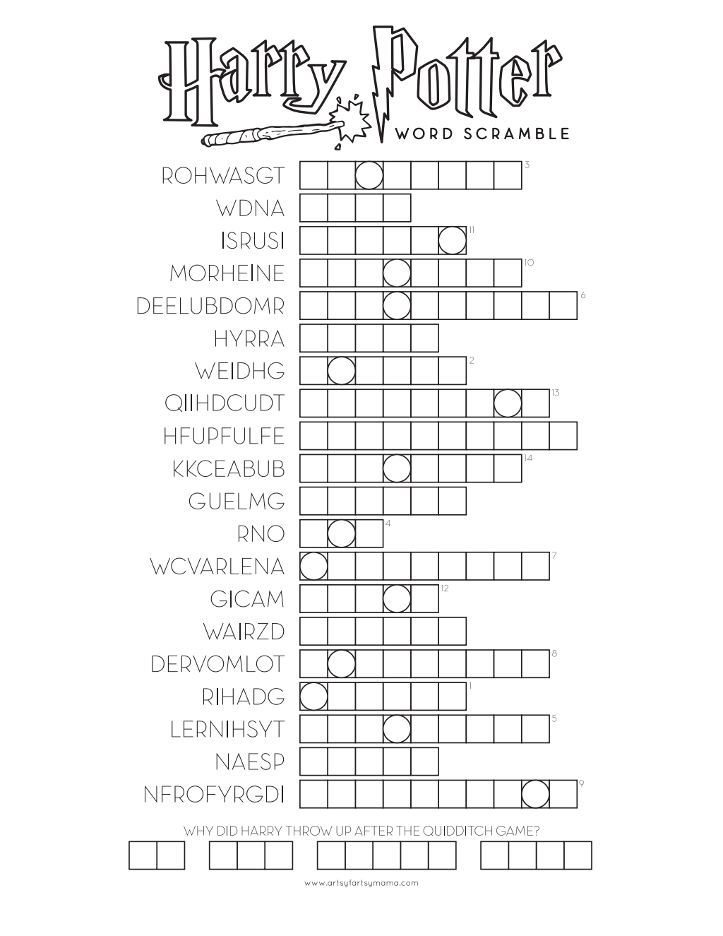 Free Harry Potter Crossword Printable Free Harry Potter Crossword Printable
