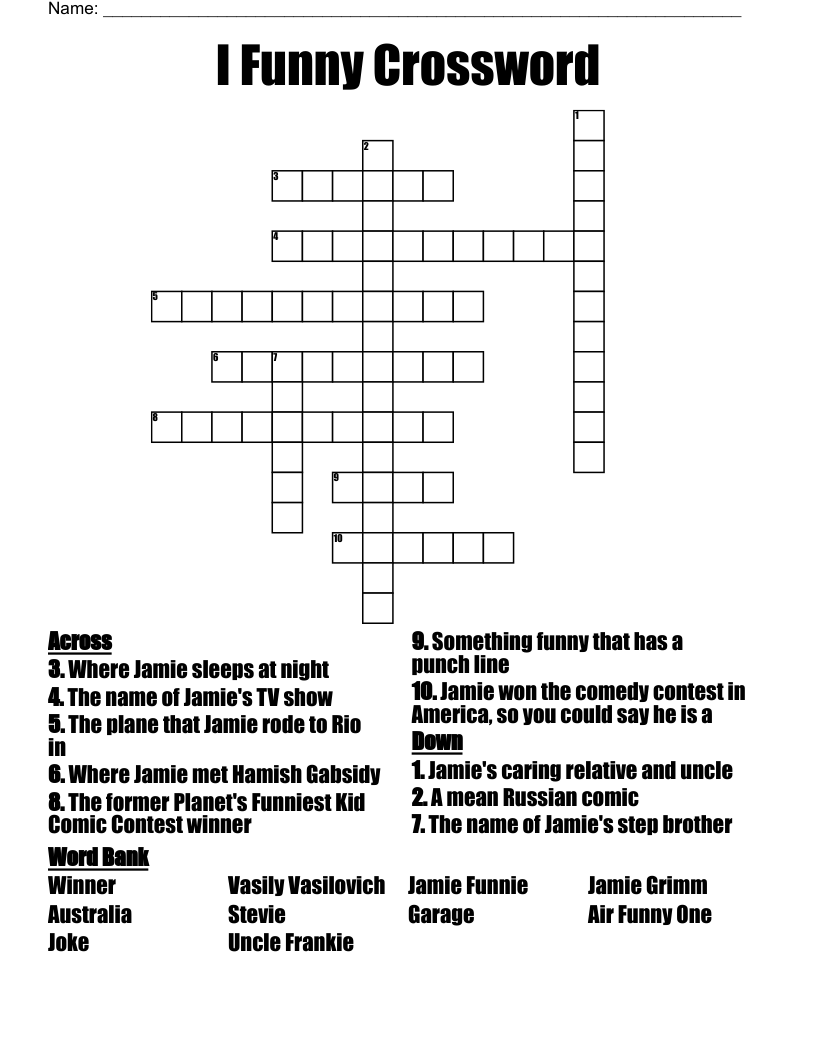 Humor Crosswords Word Searches Bingo Cards WordMint