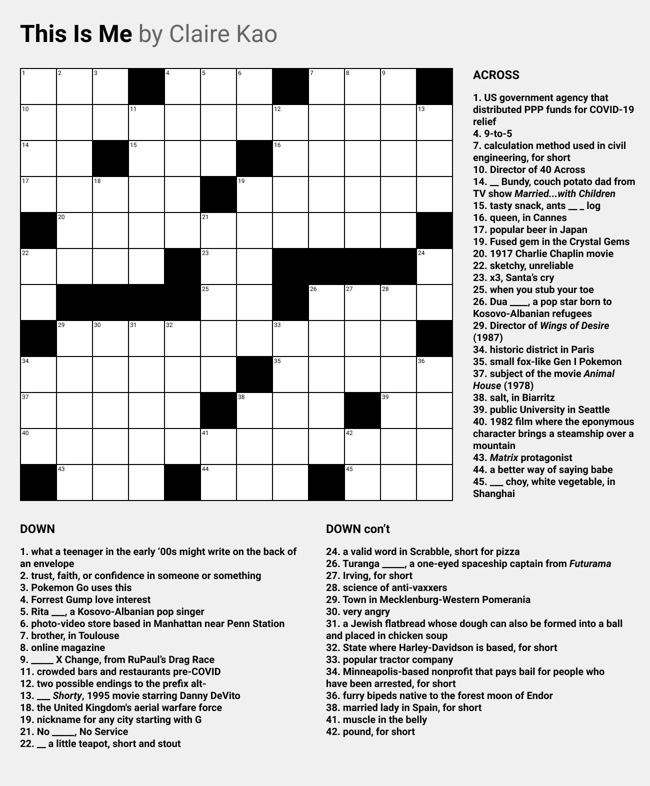 I m Not Really Even A Crossword Person By Claire Kao
