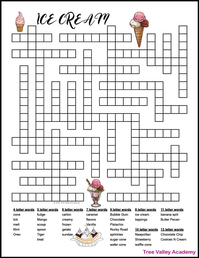 Ice Cream Fill In Puzzle Tree Valley Academy Worksheets Library Ice Cream Fill In Puzzle Tree Valley Academy Worksheets Library