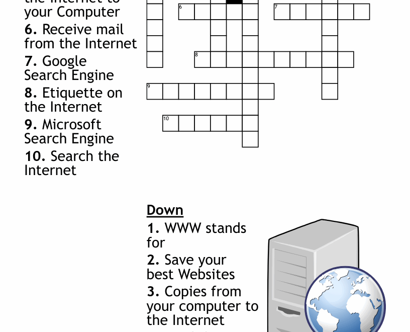 Internet BASICS Crossword PUZZLE WordMint