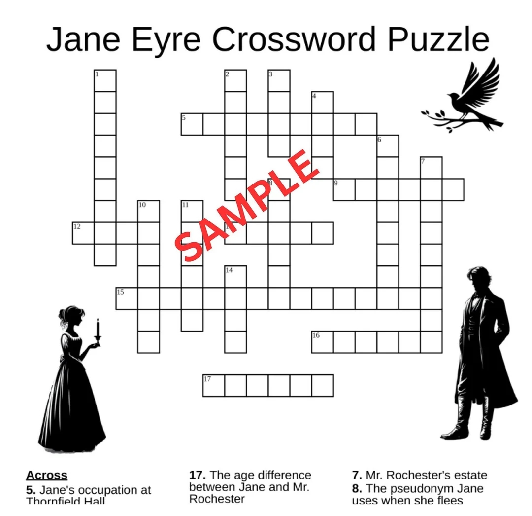 Literature Crossword Puzzles Printable Literature Crossword Puzzles Printable