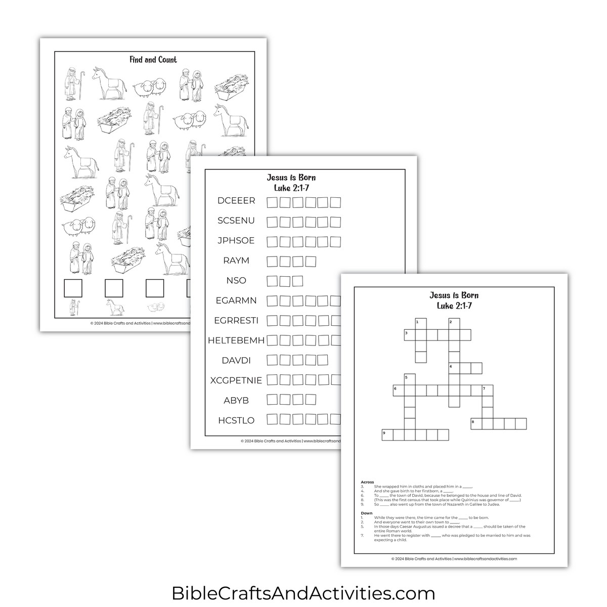 Jesus Is Born Activity Pages Bible Crafts Shop