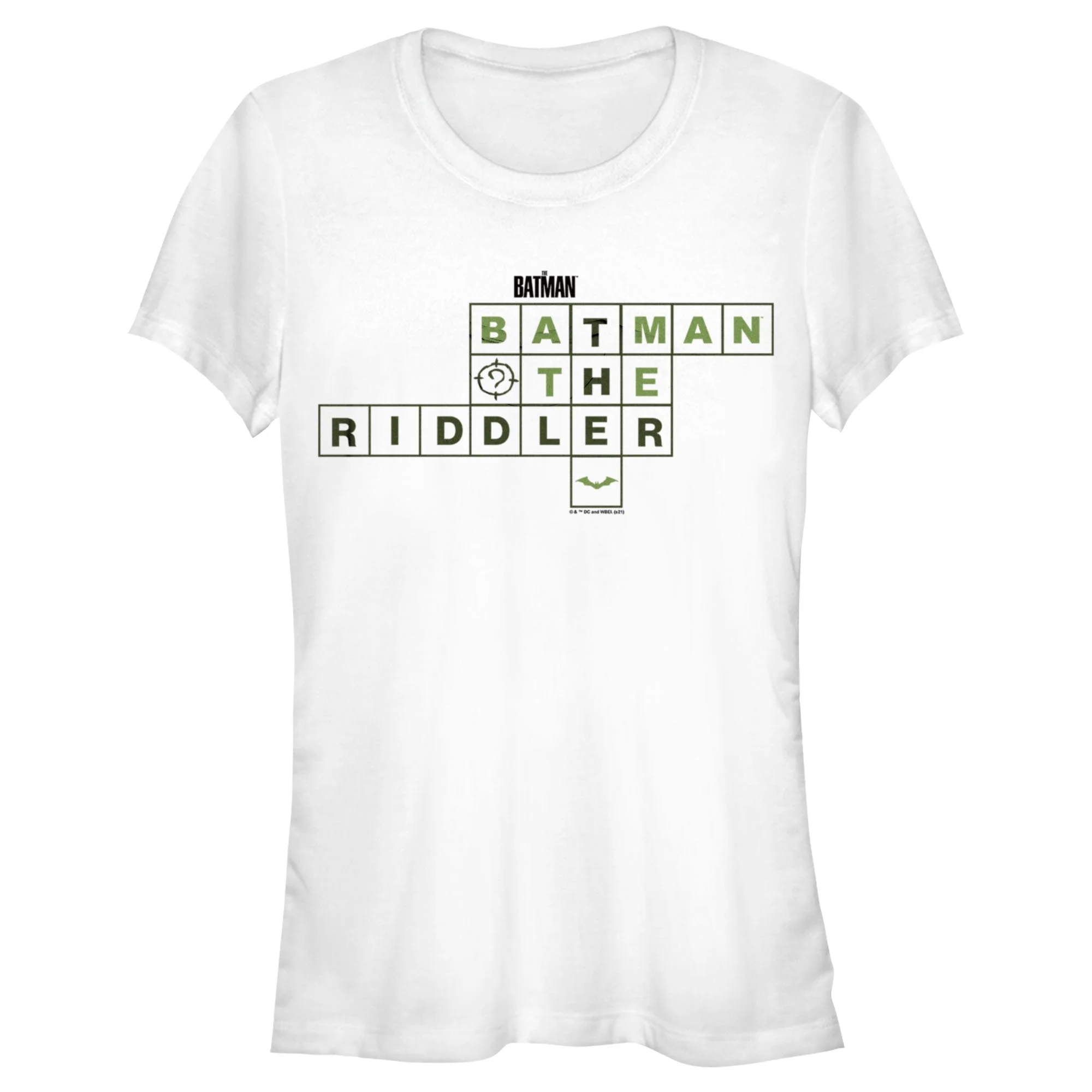 Junior s The Batman Riddler Crossword Puzzle Graphic Tee White Small Walmart Junior s The Batman Riddler Crossword Puzzle Graphic Tee White Small Walmart