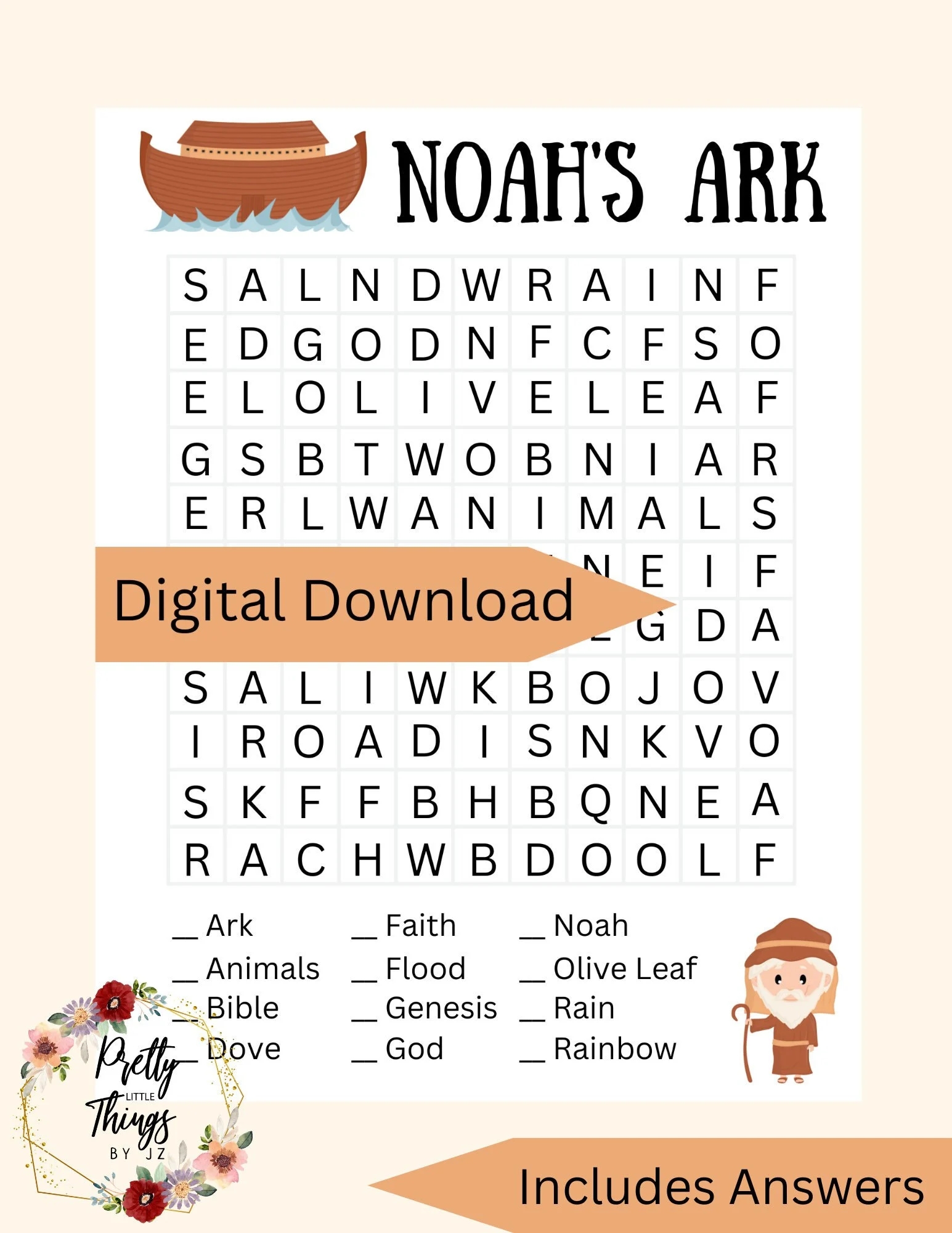 Crossword Noahs Ark Adult Printable Crossword Noahs Ark Adult Printable