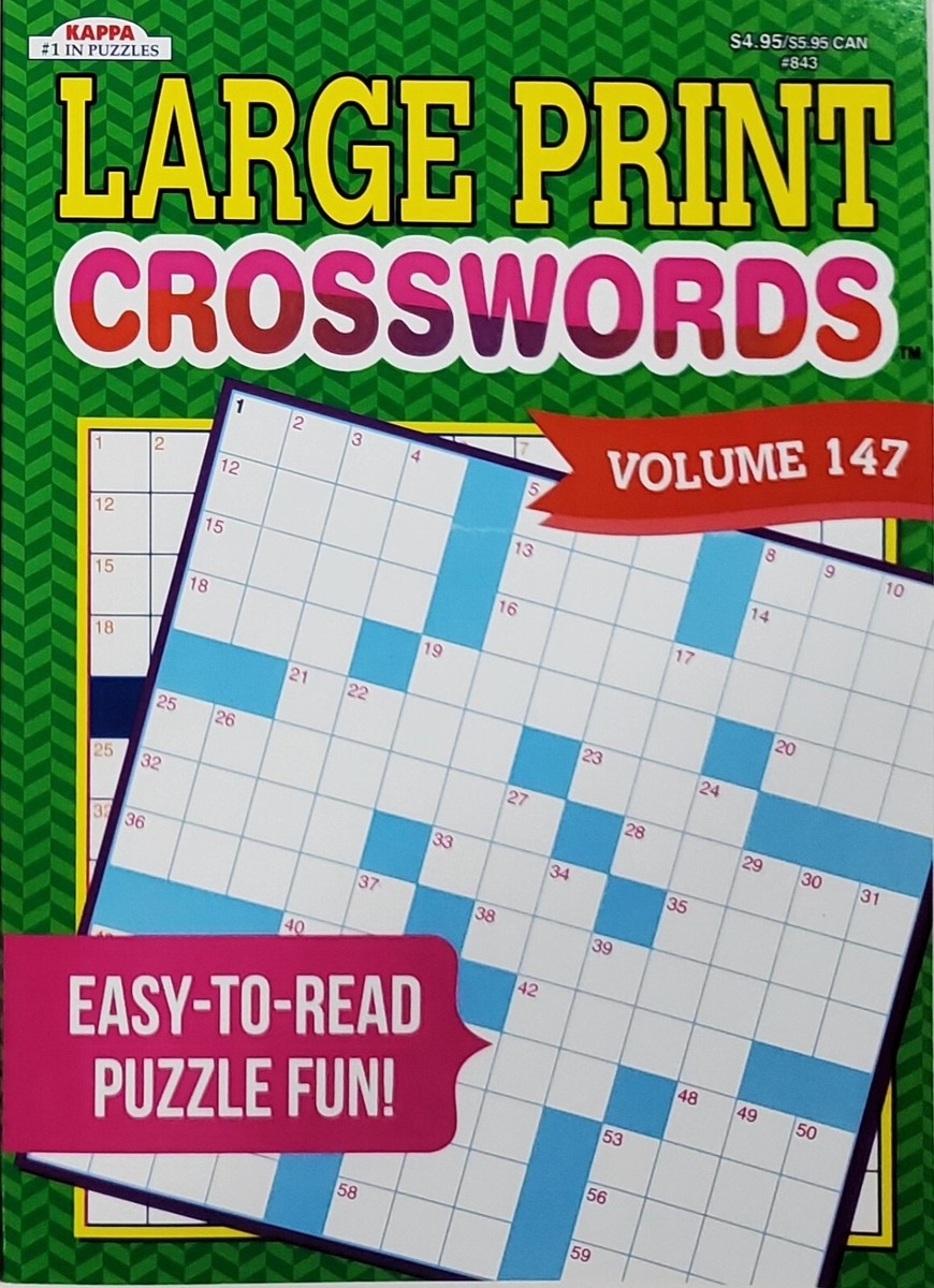 Kappa Large Print Crosswords Puzzle Books Largest Selection Of Volumes U PICK EBay