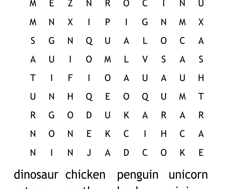 Kindergarten Crossword Word Search WordMint
