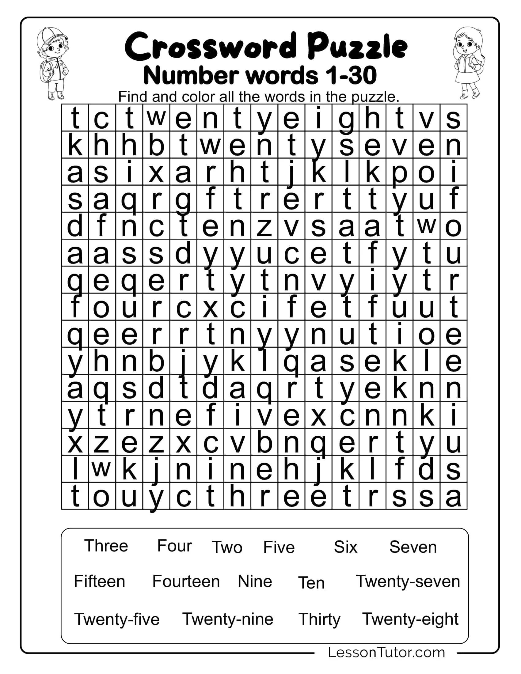 Kindergarten Numbers In Words 1 30 Worksheets Free Coloring Pages PDF Printables And Worksheets Lesson Tutor Kindergarten Numbers In Words 1 30 Worksheets Free Coloring Pages PDF Printables And Worksheets Lesson Tutor