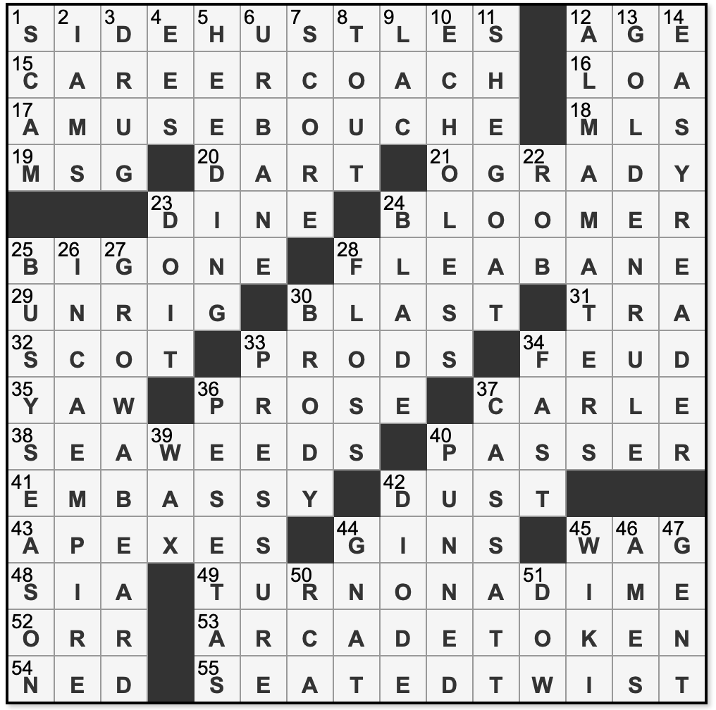L A Times Sunday Crossword Printable