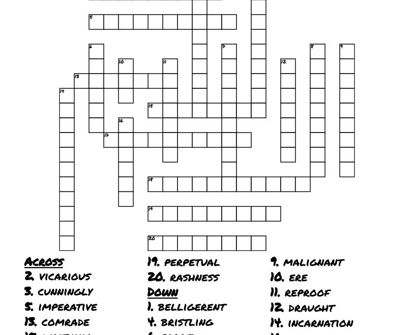 LA CrossWord Puzzle WordMint