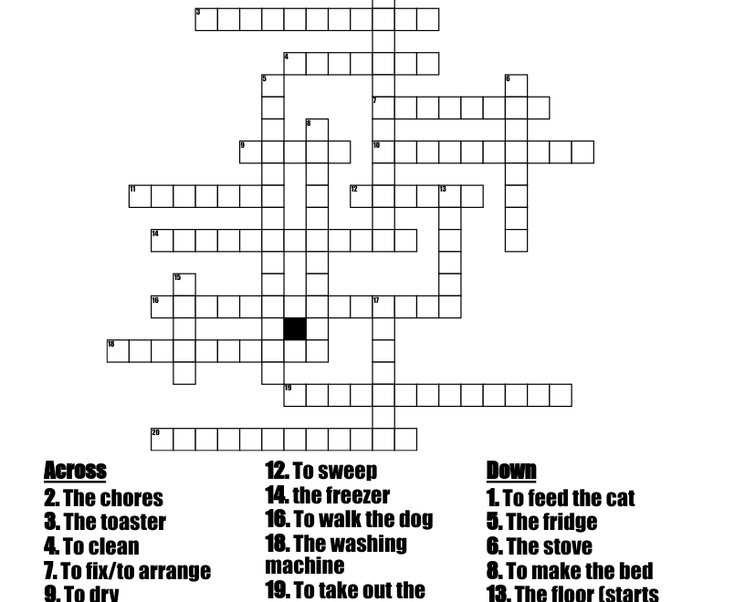 La Crucigrama De La Casa Crossword WordMint