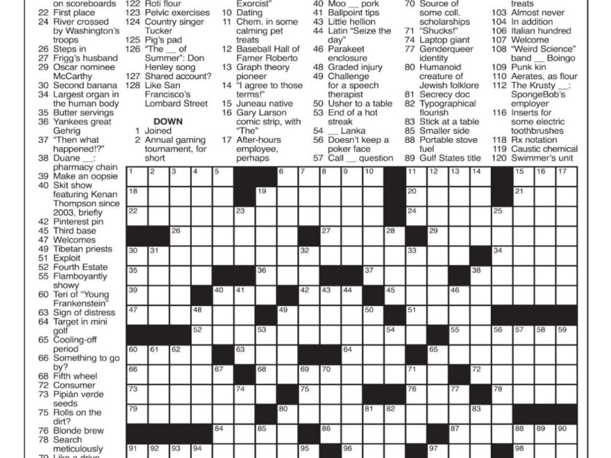 LA Times Crossword Jan 19 2025 Crosswords Yakimaherald