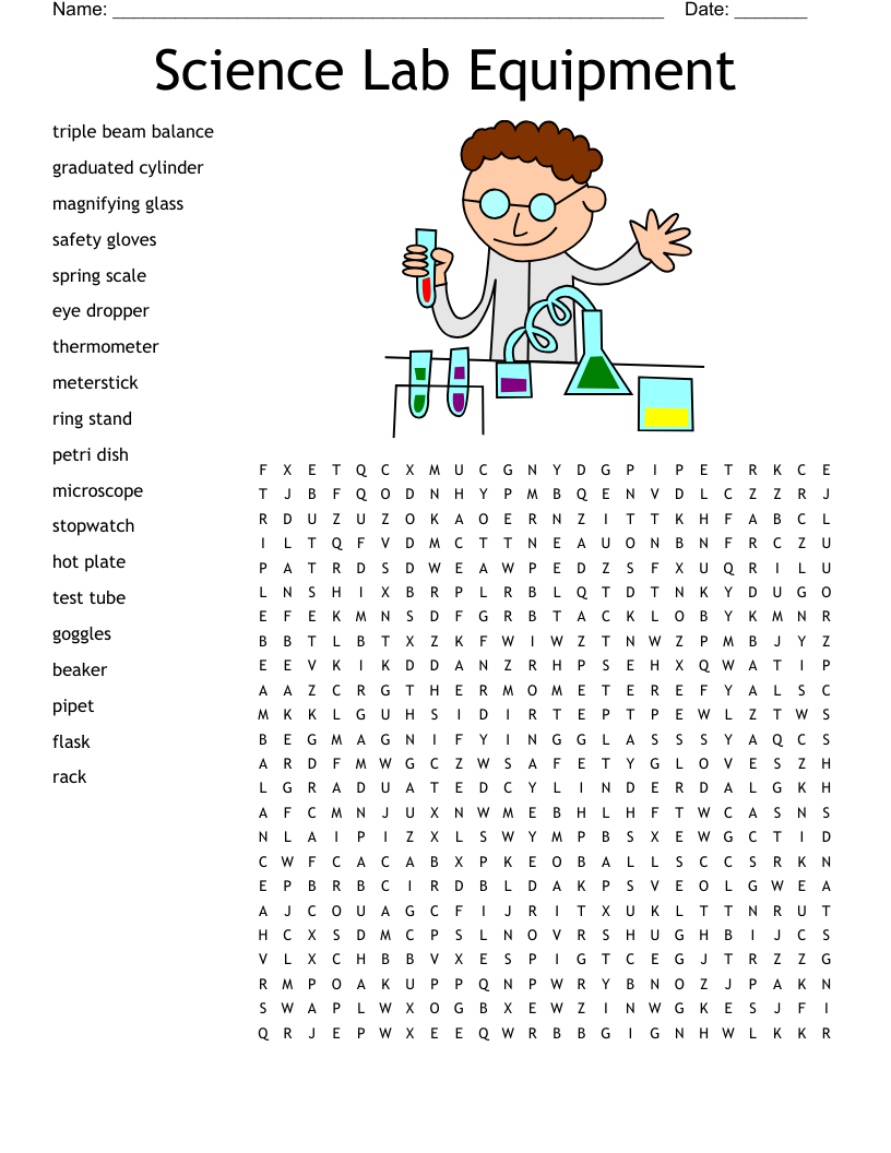 Lab Equipment Crossword Puzzle WordMint Lab Equipment Crossword Puzzle WordMint