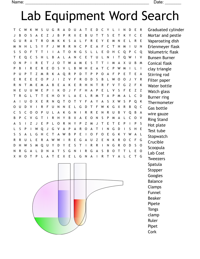 Lab Equipment Crossword Puzzle WordMint Lab Equipment Crossword Puzzle WordMint