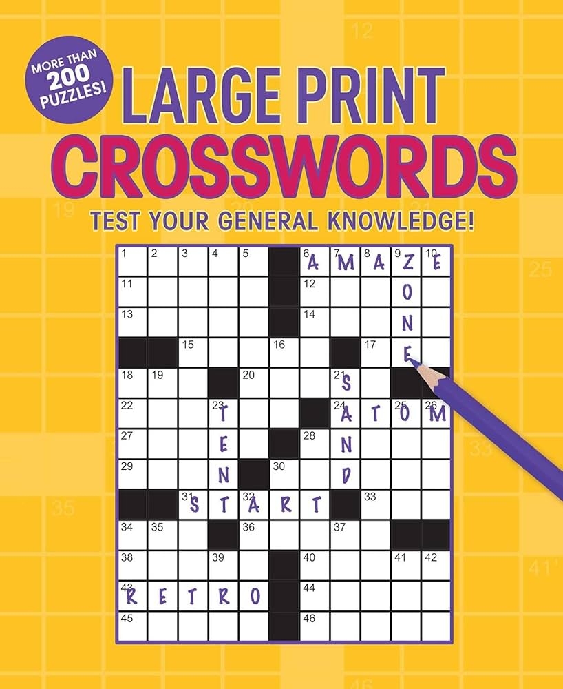Large Print Crosswords Large Print Puzzle Books 9781645171270 Editors Of Thunder Bay Press Books Amazon