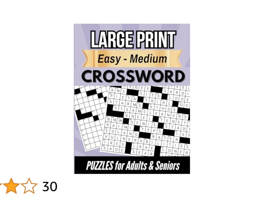 Large Print Easy Medium Crossword Puzzles For Adults Seniors Gallagher Chip 9798320998428 Amazon Books