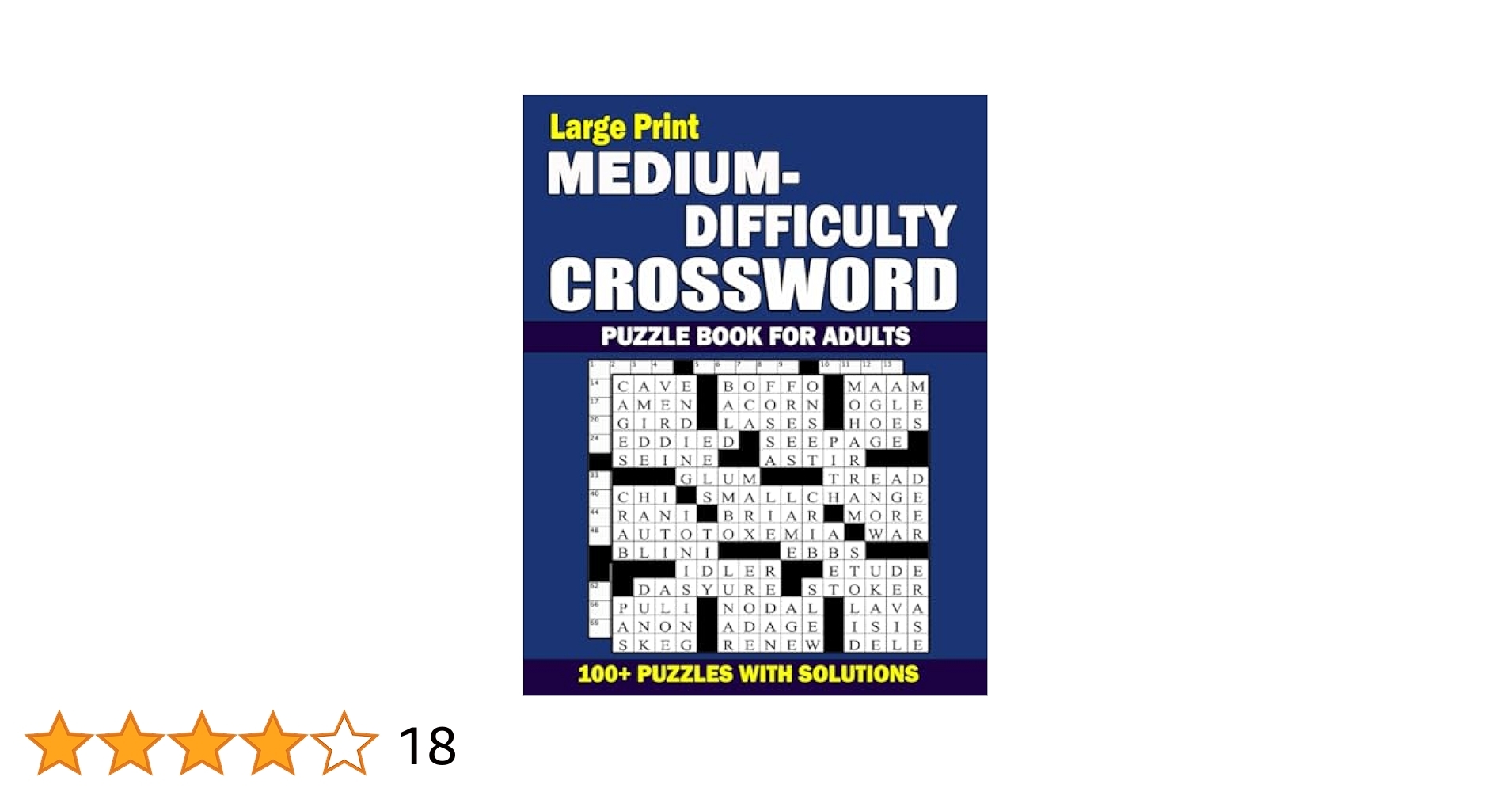 Large Print Medium Difficulty Crossword Puzzle Book For Adults 2023 Medium To Hard Crossword For Puzzles Lover 100 Hard Crossword Puzzle Book For Puzzle Book For Adults With Solution 