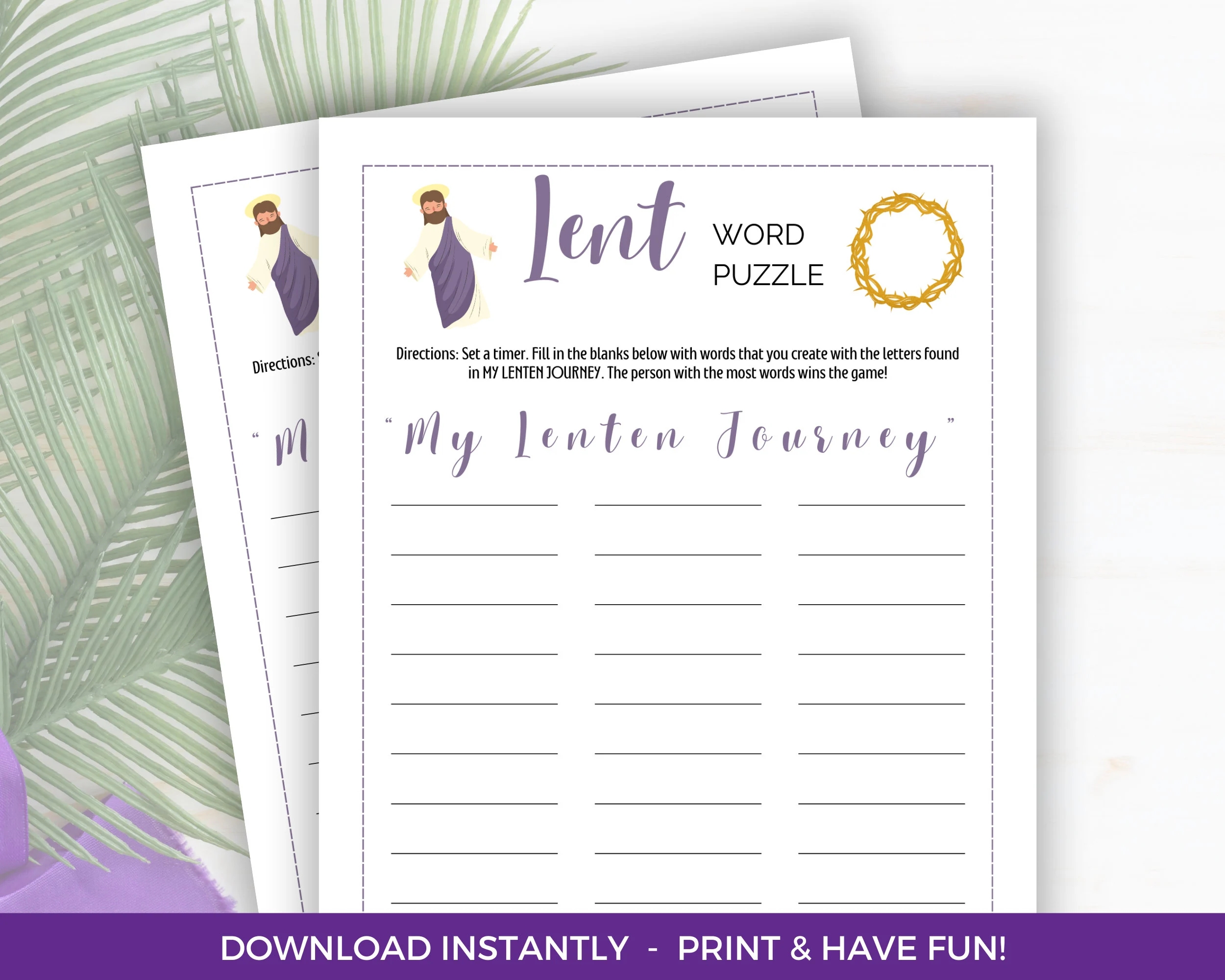 Lent Worksheets Lent Crossword Puzzle Printable Lent Worksheets Lent Crossword Puzzle Printable