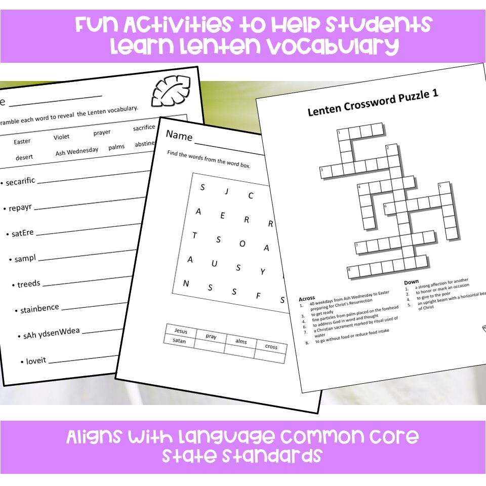 Lenten Activities Packet Gr 3 6 Made By Teachers Lenten Activities Packet Gr 3 6 Made By Teachers