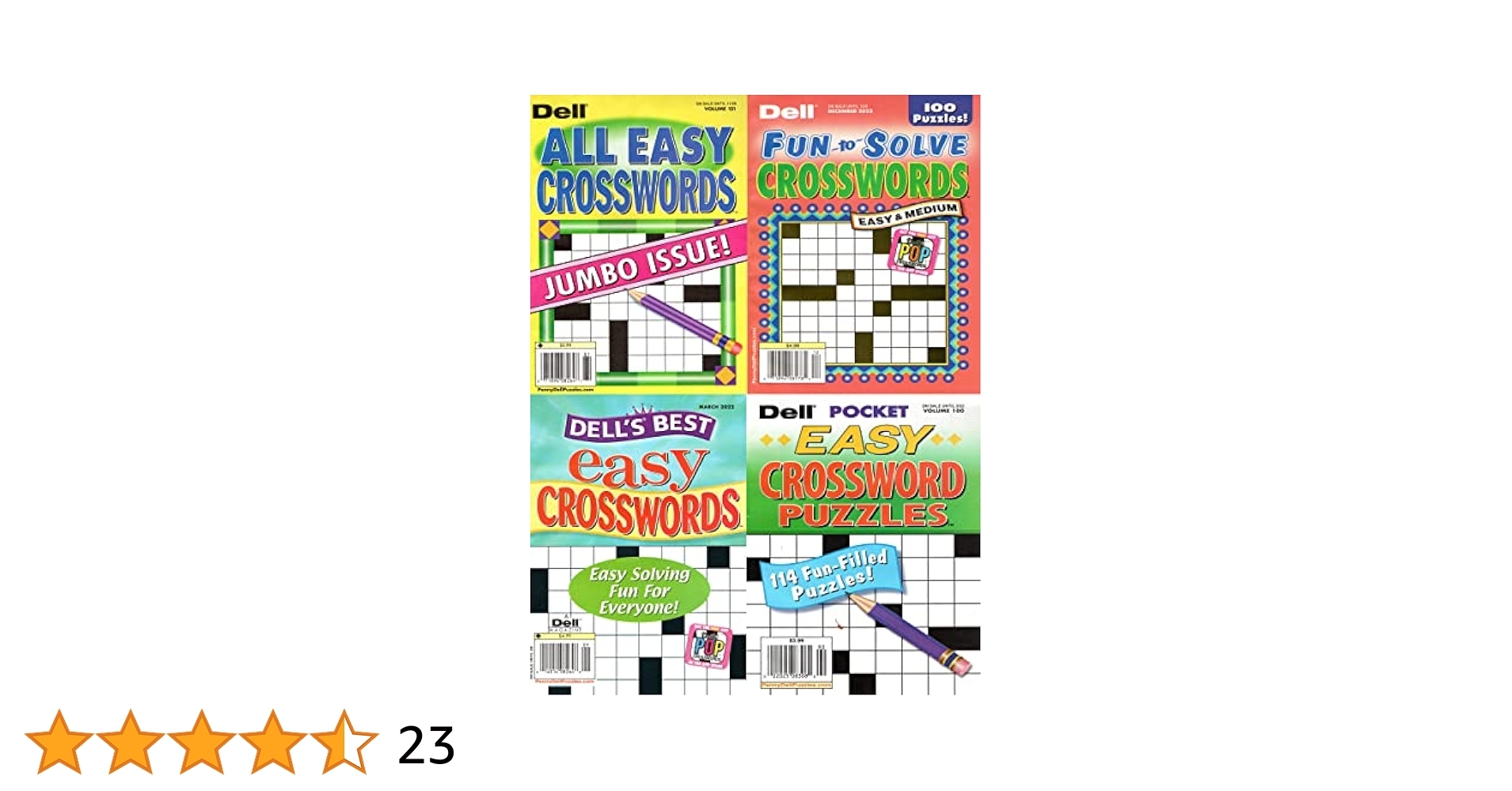 Lot Of 4 Dell Easy And Fun Crosswords NEW Dell Amazon Books Lot Of 4 Dell Easy And Fun Crosswords NEW Dell Amazon Books