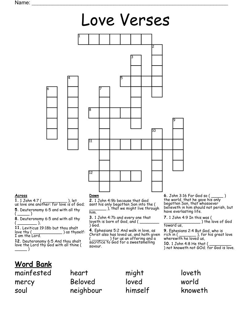 Christian Adult Crossword Puzzles Printable Christian Adult Crossword Puzzles Printable