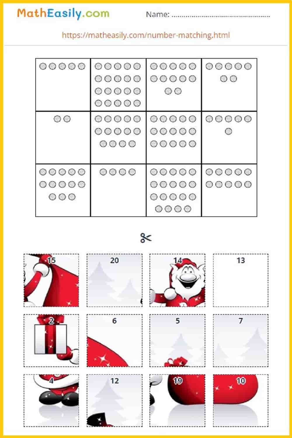 Kindergarten Christmas Crossword Puzzle Free Printable