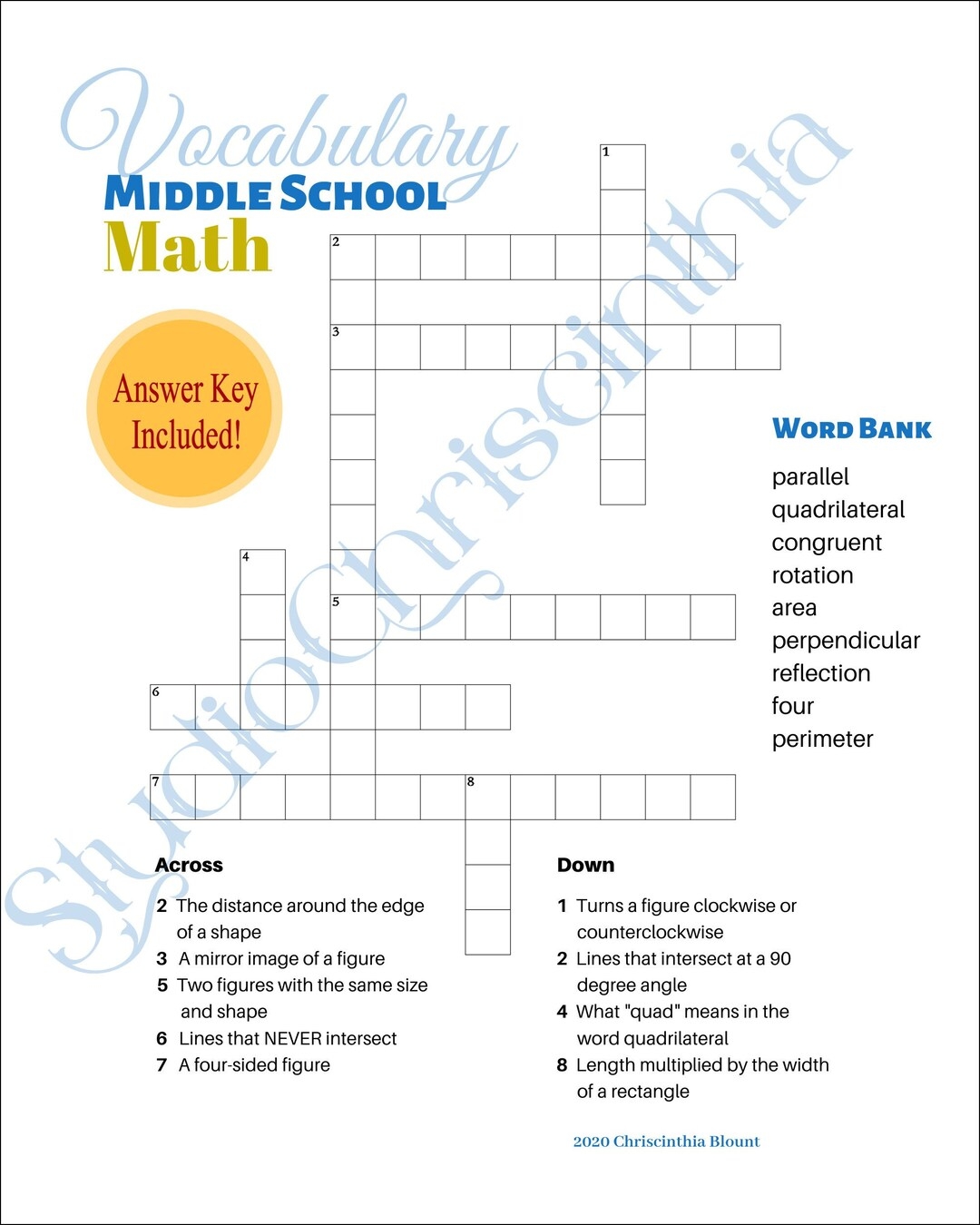 Math Vocabulary Crossword Puzzle STEM Education STEAM Education Back To School Math Vocabulary Middle School Crossword Puzzle Etsy Math Vocabulary Crossword Puzzle STEM Education STEAM Education Back To School Math Vocabulary Middle School Crossword Puzzle Etsy