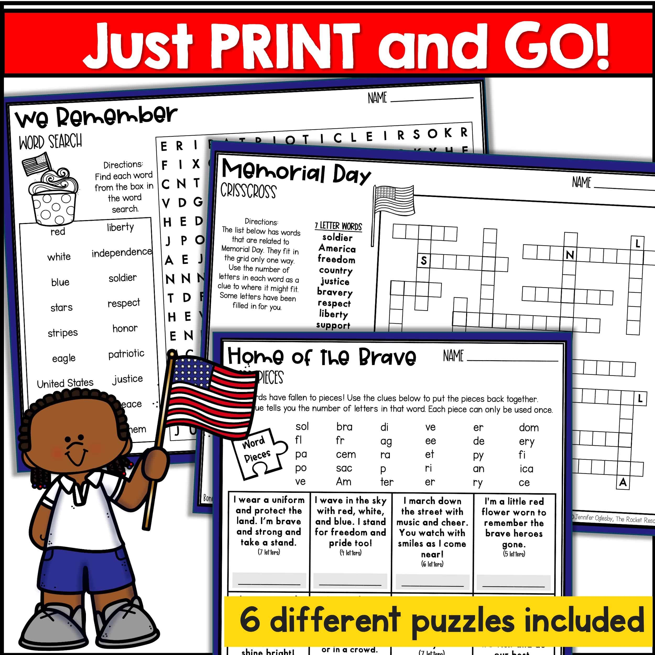 Free Printable Memorial Day Crossword Puzzle