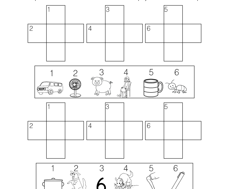 Mini Crossword Puzzles Worksheet Free Printable Digital PDF