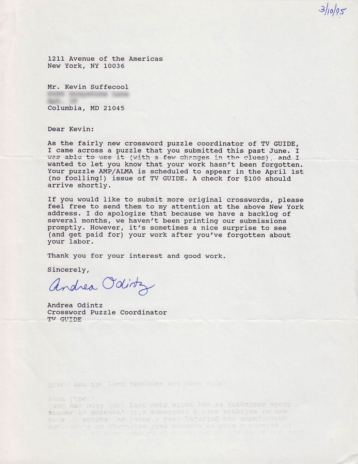 My T V Guide Crossword Puzzle