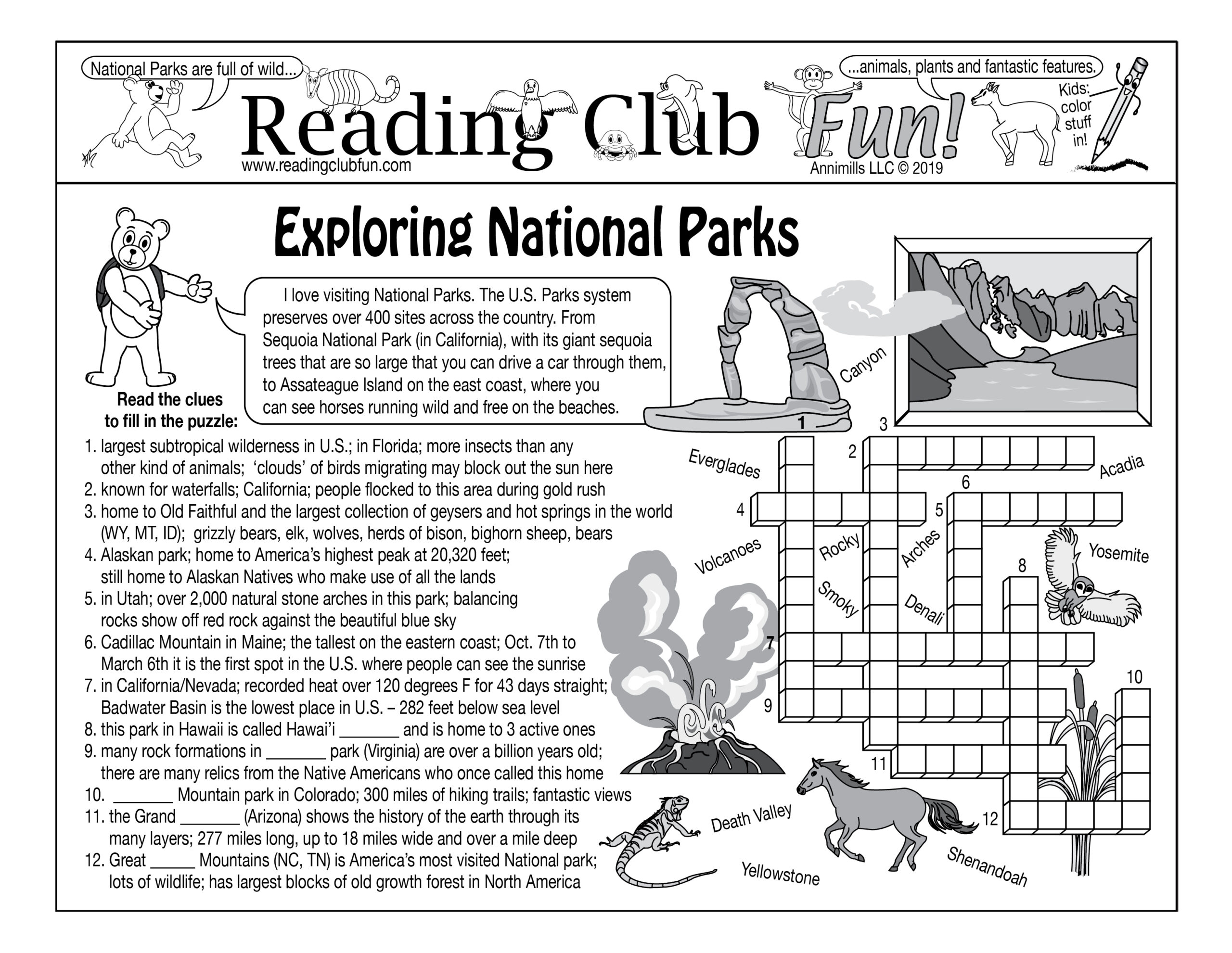 National Parks Printable Puzzle Activity Set Made By Teachers