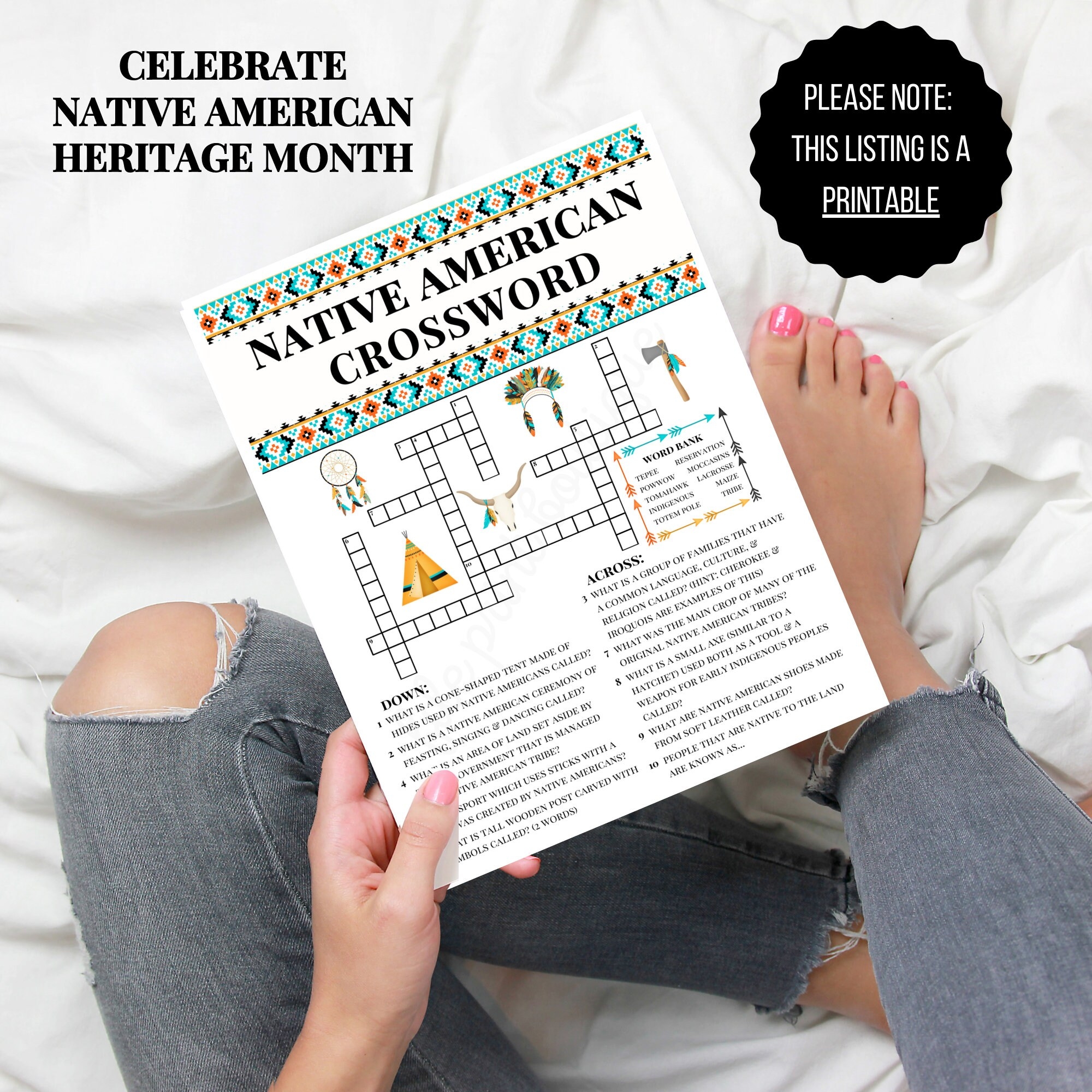 Native American Heritage Month Printable Native American Crossword Puzzle Native American Crossword Native American Activity For Kid s Etsy Native American Heritage Month Printable Native American Crossword Puzzle Native American Crossword Native American Activity For Kid s Etsy