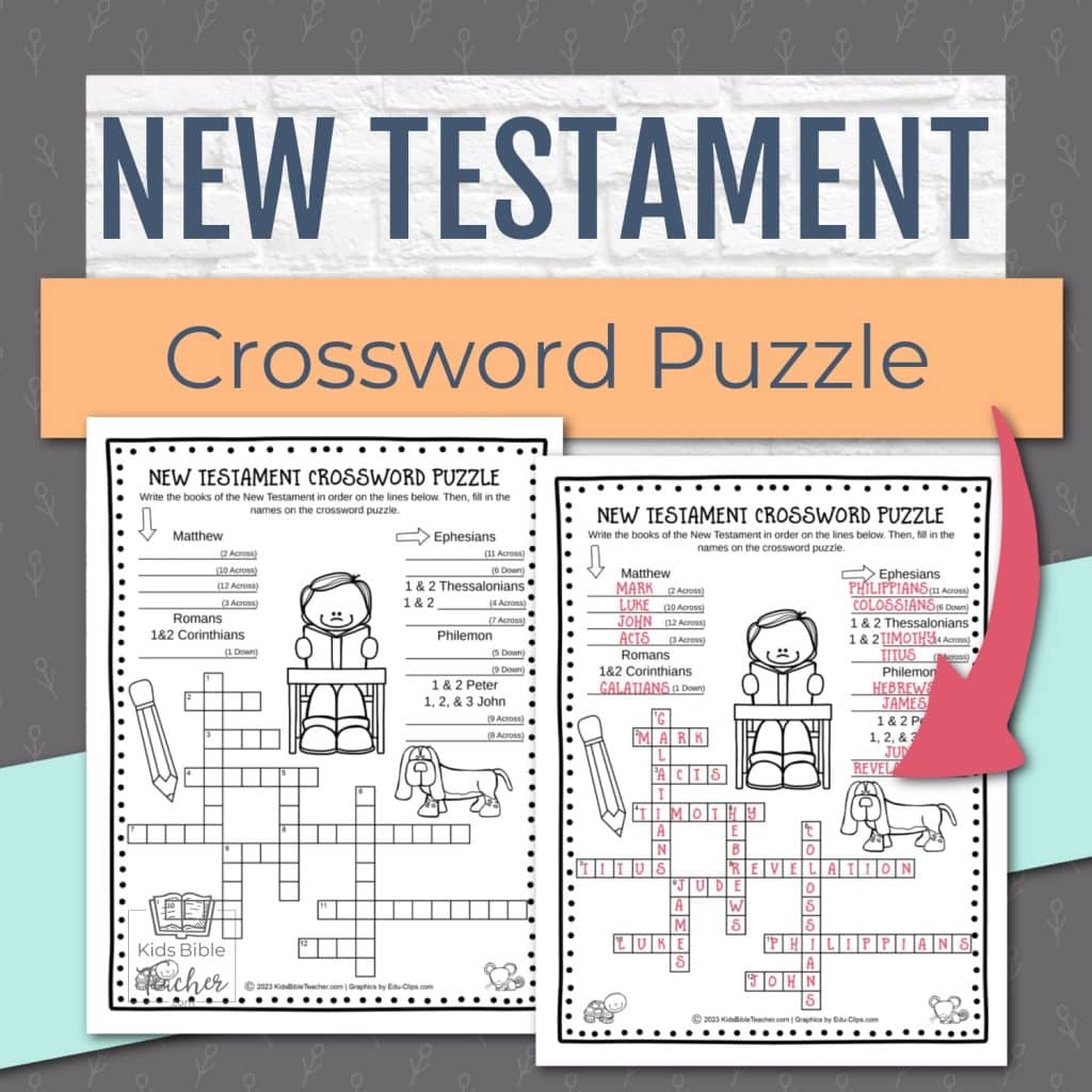 New Testament Crossword Books Of The Bible Puzzle For Kids New Testament Crossword Books Of The Bible Puzzle For Kids